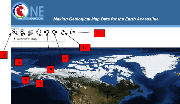 GIS tools for navigating around the portal map