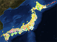 JPN GSJ 1:1M Combined Bedrock and Superficial Geology and Age