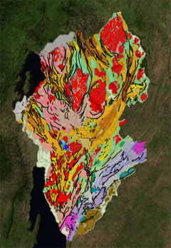 Rwanda and Burundi 1:250 000 Faults, Lithostratigraphy and Chronostratigraphy Rwanda and Burundi 1:250 000 Faults, Lithostratigraphy and Chronostratigraphy