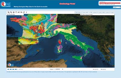 Geology in France and Italy (737Kb) Portal screen grabs
