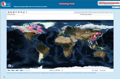 Geology in Canada and the CCOP (606Kb) Portal screen grabs