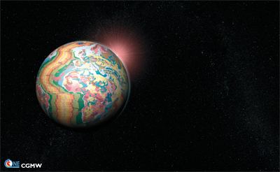 Geology on a 3D globe (5.9Mb) Geology on a 3D globe