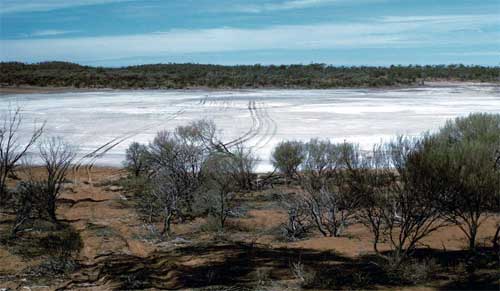 Slano jezero, blizu jezera Rebecca, Kalgoorlie, Australija