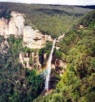 Le cascate di Bridal Veil, nel Blue Mountains National Park, a New South Wales, in Australia.