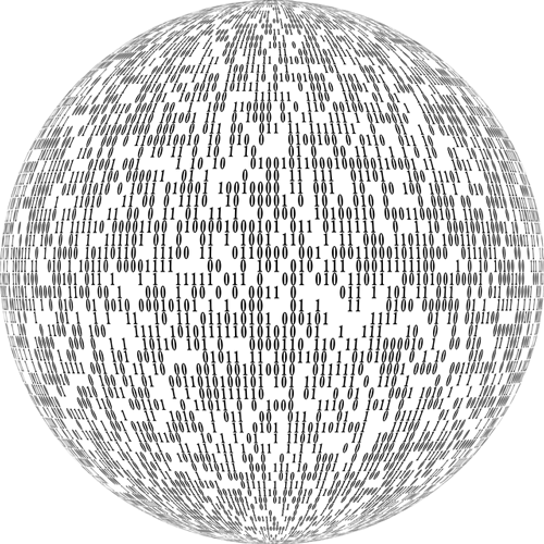 Globe of digital data