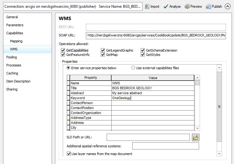 Adding a new WMS service in ArcGIS