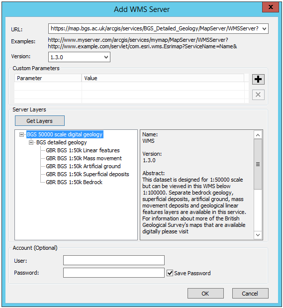 Adding a WMS service to the list of available services in ArcCatalog