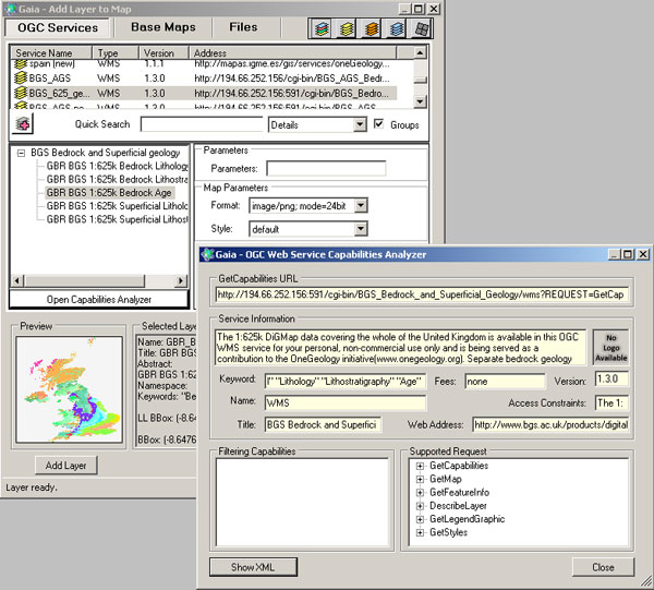 Using the Capabilities Analyzer to review WMS metadata for a map layer